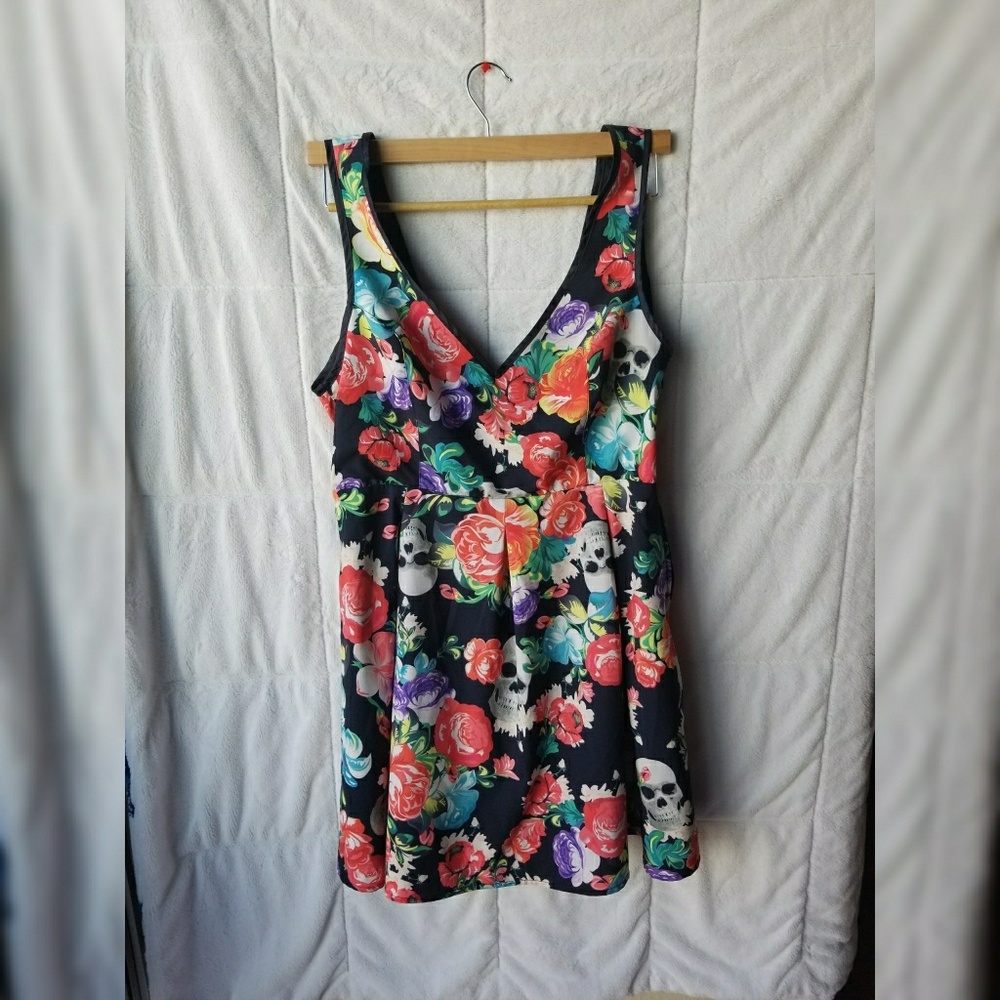 Iron Fist Floral Skulls Dress